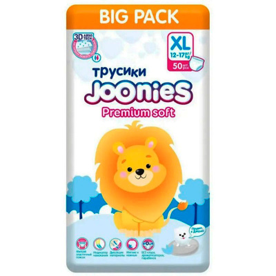 Подгузники-трусики Joonies Premium Soft XL (12-17 кг) 50 шт 94092 1